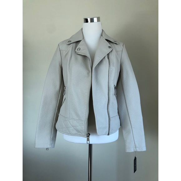 Guess Faux Leather Moto Jacket ~ Size Medium - Picture 2 of 8